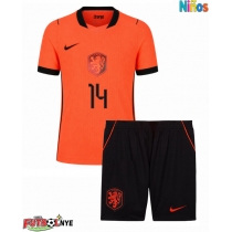 Camiseta Países Bajos Tijjani Reijnders #14 Primera Equipación para niños Mundial 2026 manga corta (+ pantalones cortos)